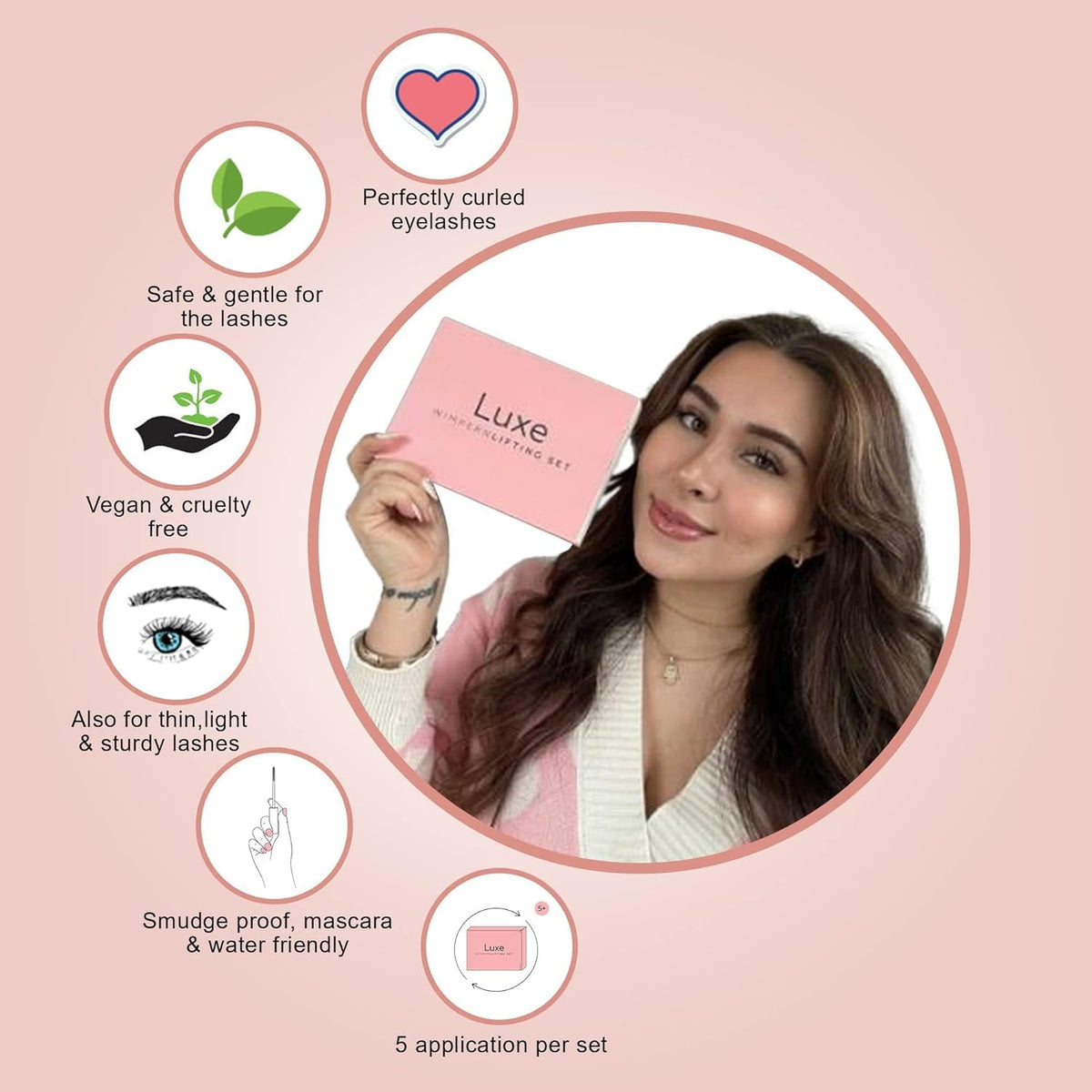 Luxe Cosmetics - Lash Lift Kit - Complete Set for Eyelash Lifting - New Pro Version - Easy to Apply