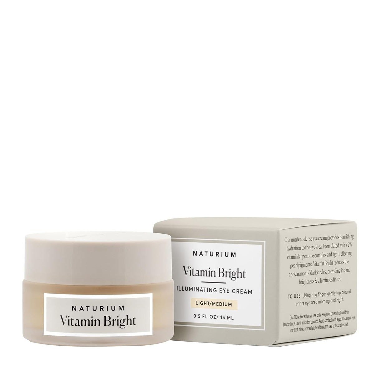 Naturium Vitamin Bright Illuminating Eye Cream, Under Eye Repair Cream for Dark Circles, with