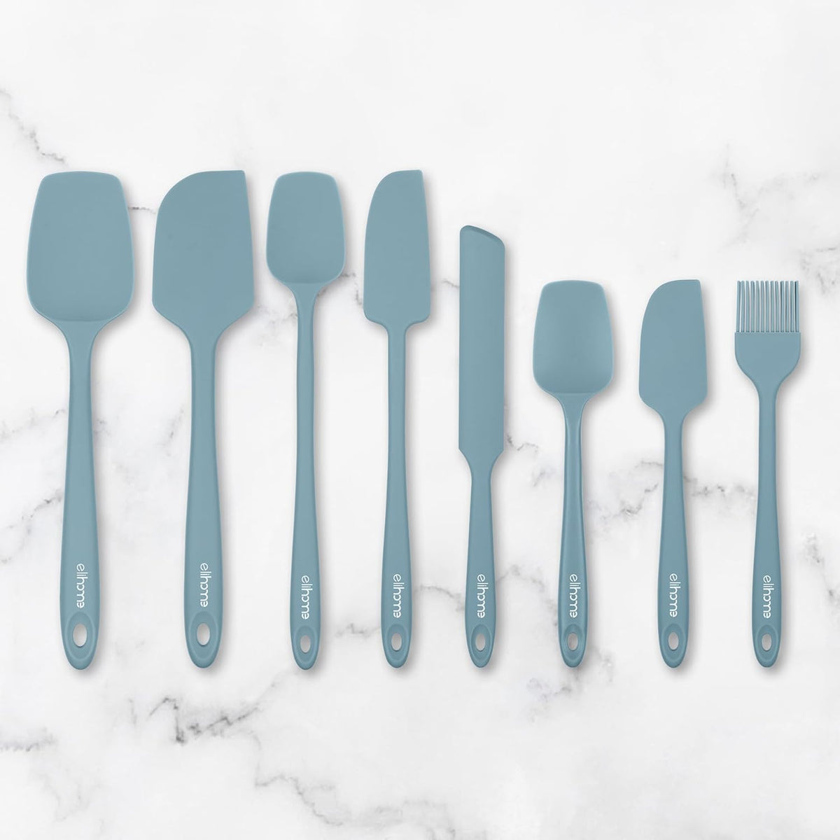 Elihome Skinny Silicone Spoonula - Non-Stick Heat Resistant Silicone Scraper Spatula for Mixing