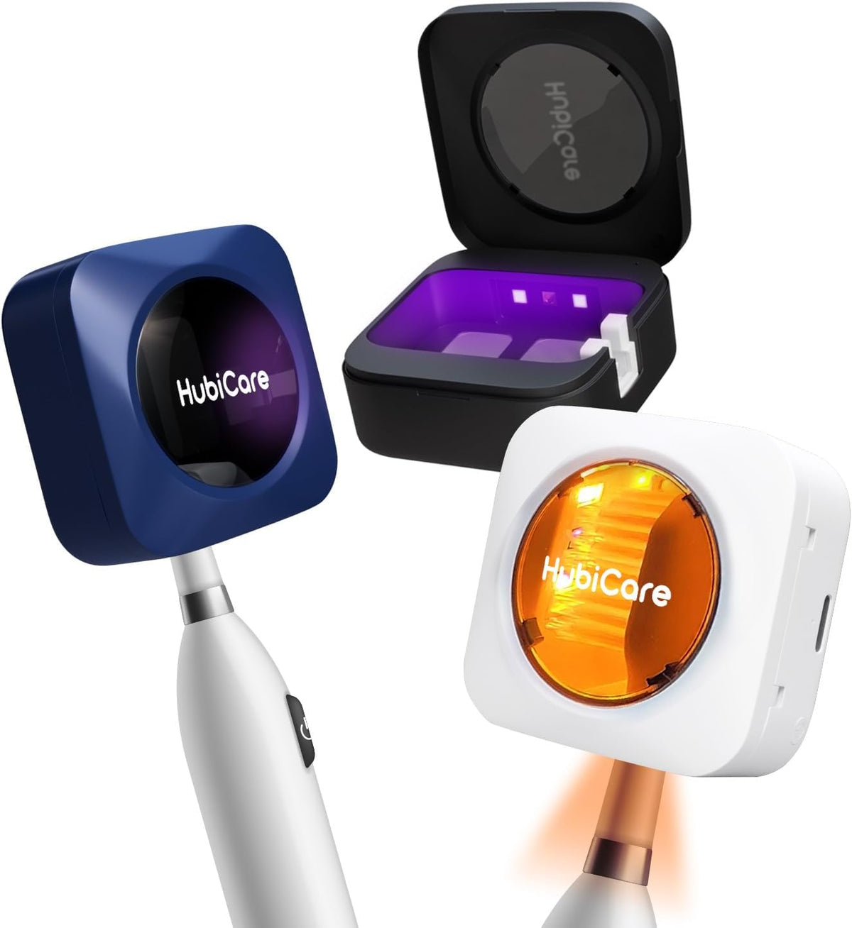 HubiCare Toothbrush Case Set, Toothbrush Covers with Holder, Rechargeable Travel Home Toothbrush