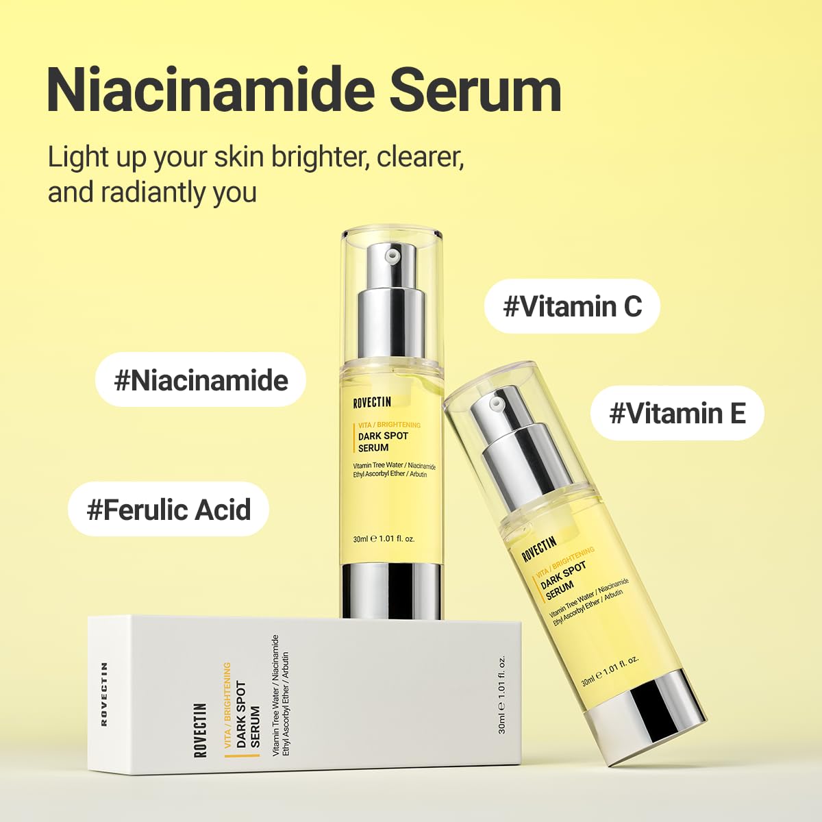 ROVECTIN Vita Dark Spot Serum for Clearing Blemish and Evening Skin Tone | Rich Vitamin C