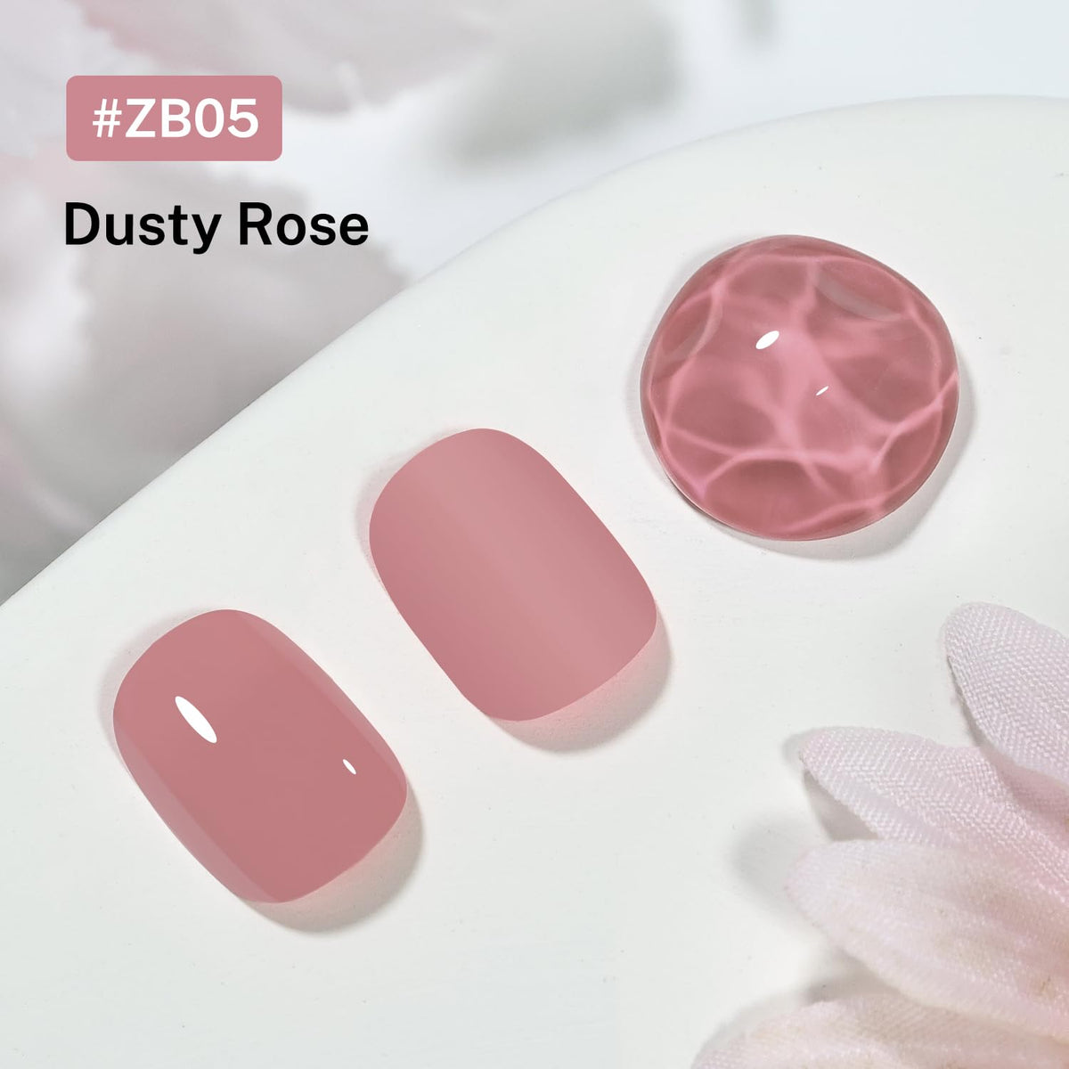 16.5ml Dusty Rose Nail Polish Large Volume Quick Drying Light Pink Nail Polish, Fast Drying and