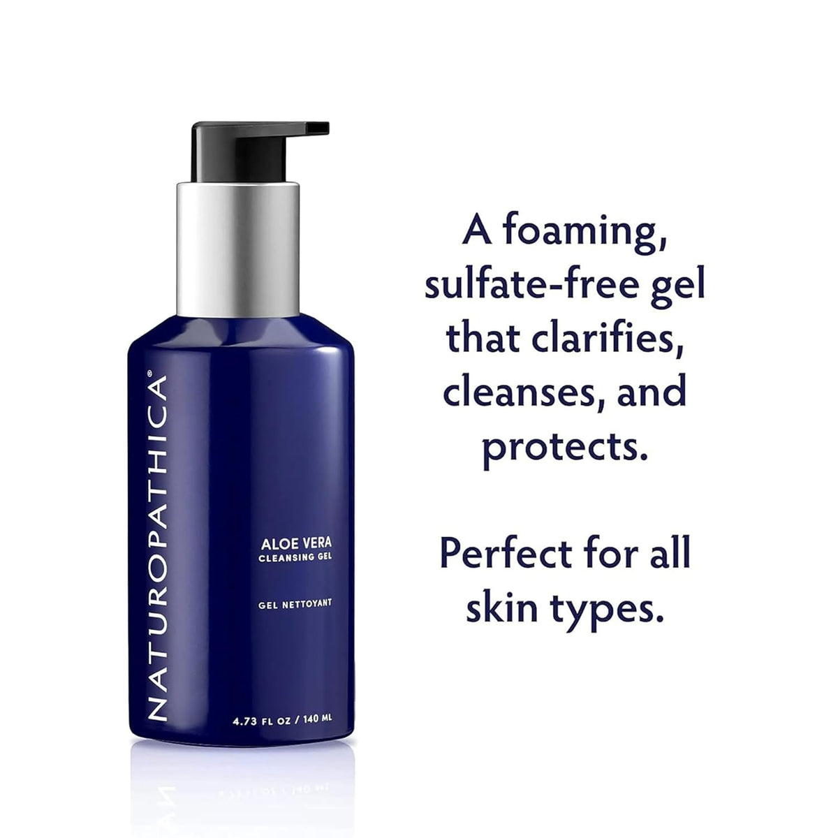 Naturopathica Aloe Vera Cleansing Gel, Facial Cleanser with Aloe Vera and Lavender, Clarifying Face