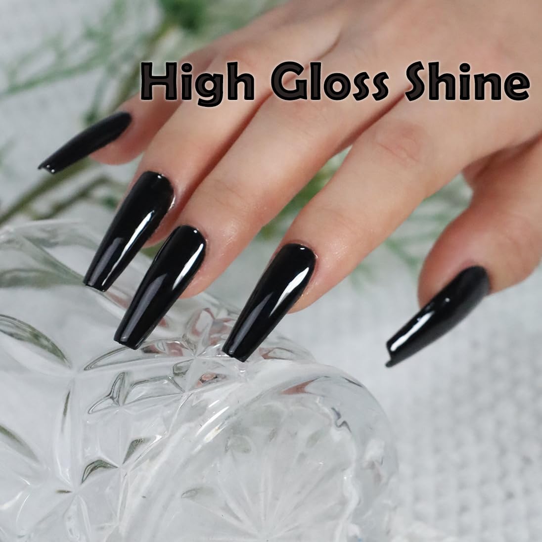 FZANEST Black Gel Nail Polish,15ml Fall Winter Gel Polish Nail Colors Soak Off UV LED Nail Art