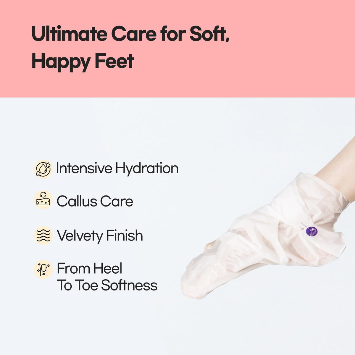 Epielle Moisturizing Foot Masks 6 Pairs, Deep Moisturizing Socks for Dry Feet & Cracked Heels