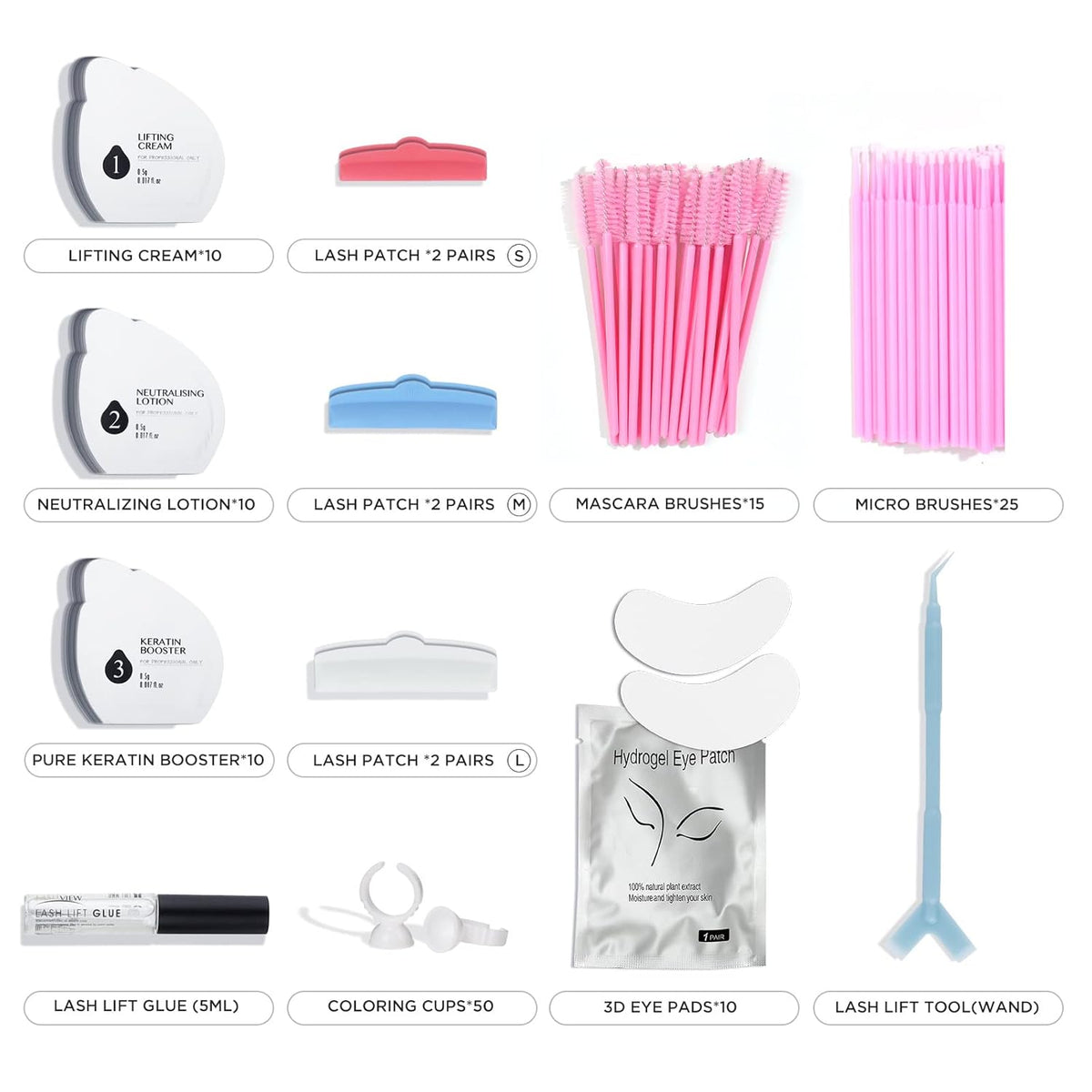 LASHVIEW Lash Lift Kit,Lash Lift,Professional Eyelash Perm Kit,Liquid Set,Semi-Permanent,Curling
