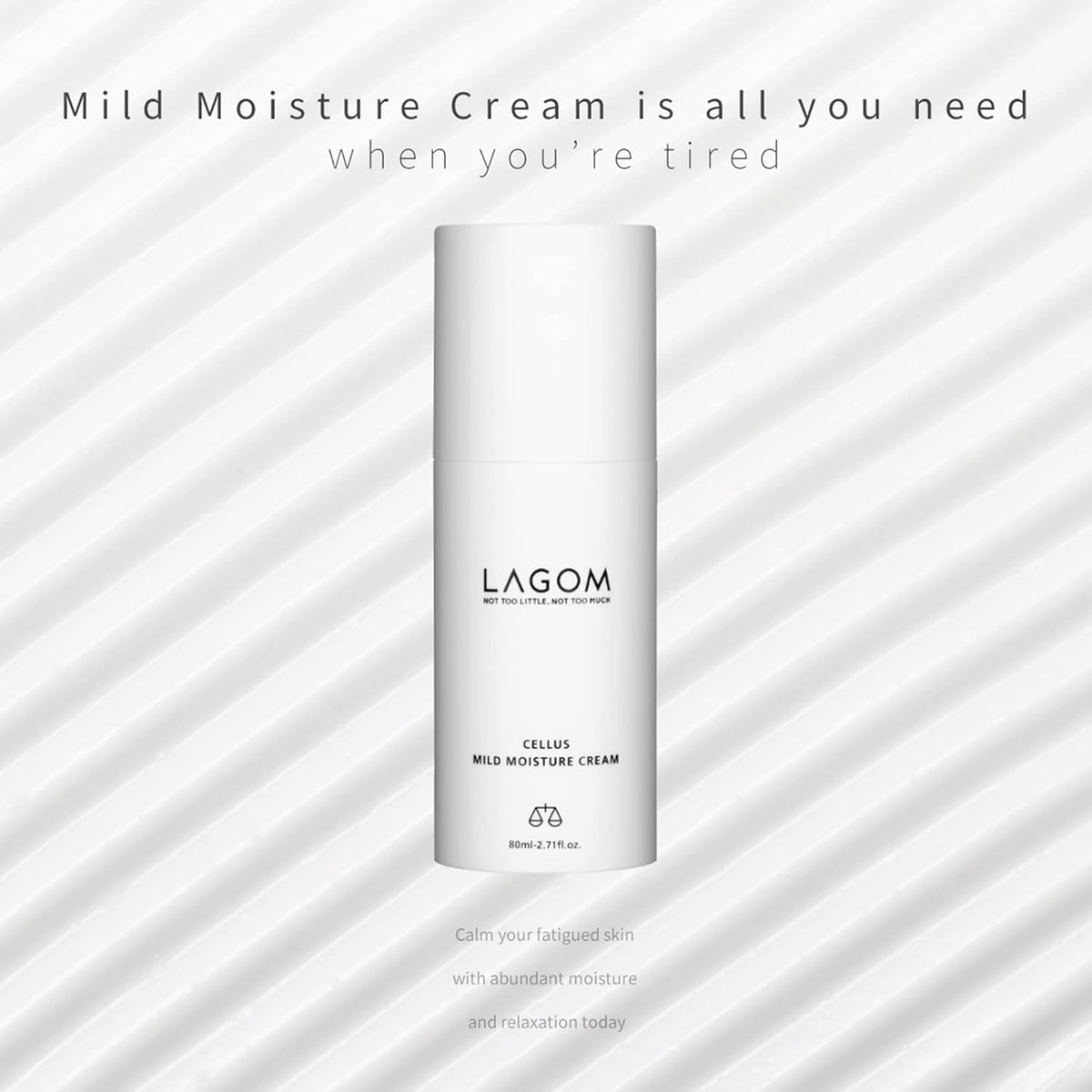 LAGOM Cellus Mild Moisture Cream with D-panthenol, Natural Moisturizer, Hypoallergenic