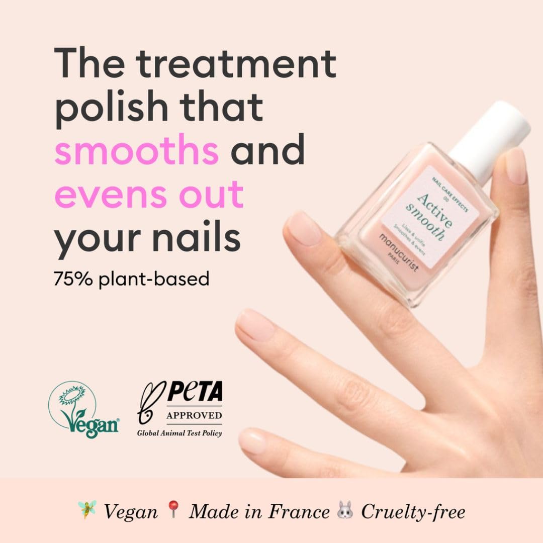 Manucurist Active Smooth 00 Nail Concealer Polish & Care - 2 in 1 Nude Nail Polish : Nail