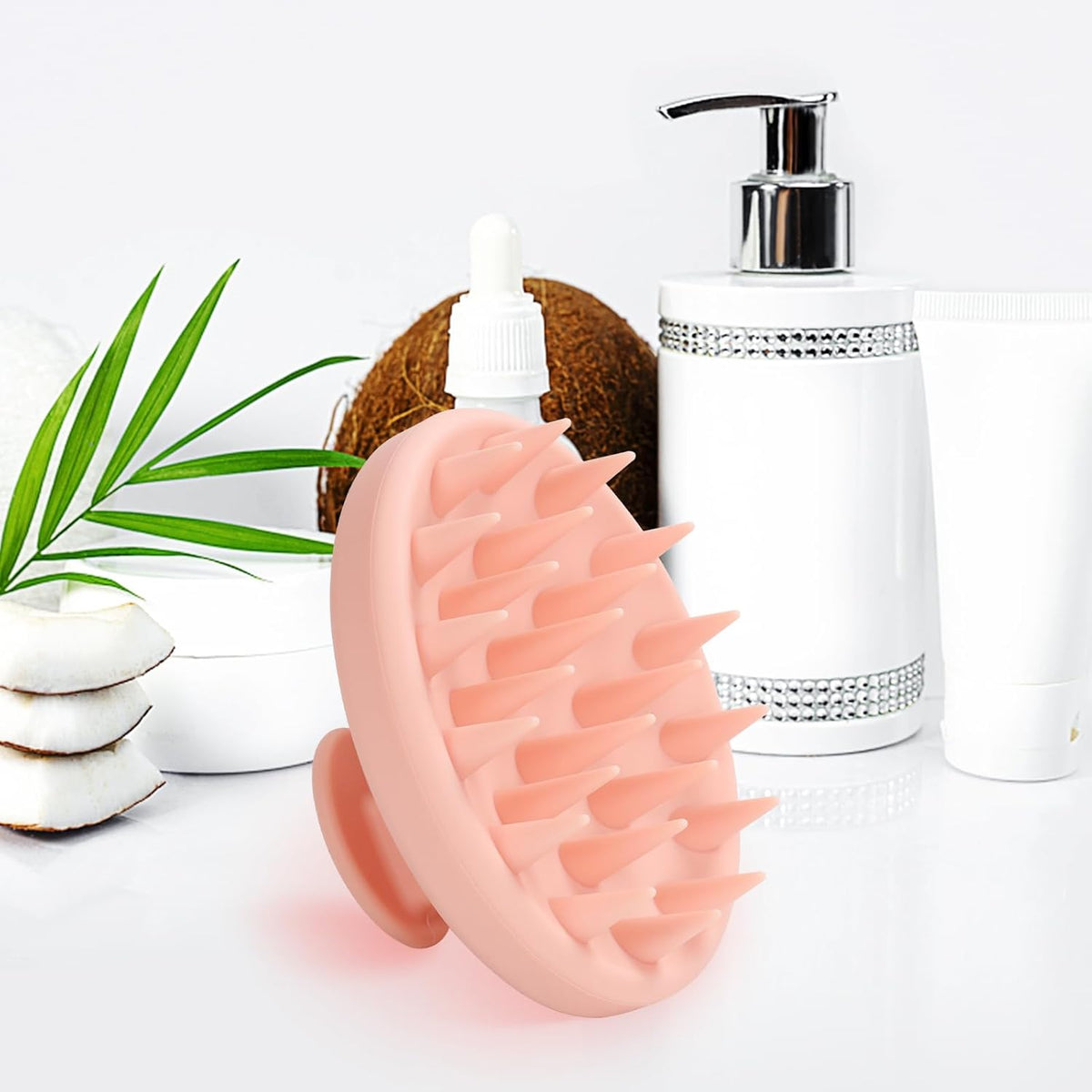 Silicone Scalp Massager, Scalp Scrubber for Hair Growth with Soft Bristles, Scalp Exfoliator Brush