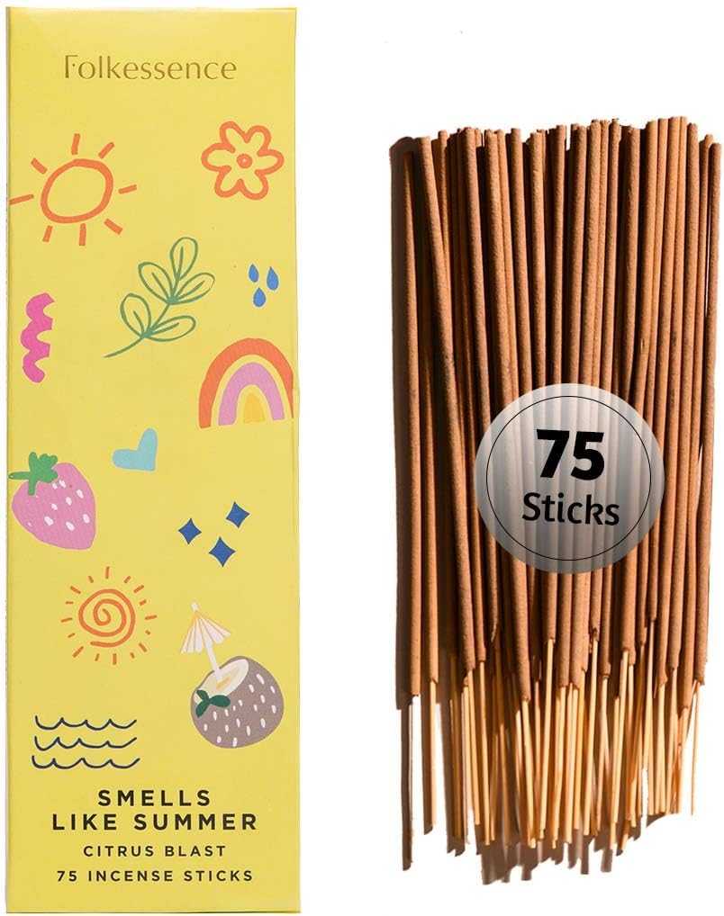 Folkulture Incense Stick for Home | Pack of 75 (8") Insence-Sticks for Meditation with 45 Mins Burn