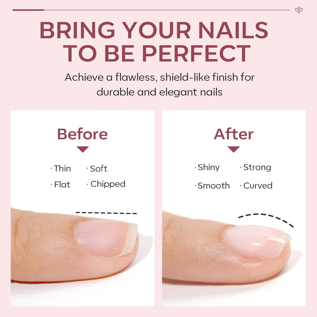 modelones Builder Nail Gel with Gel Top Coat, 8-In-One Cover Nude Builder Acid Free Top Coat for