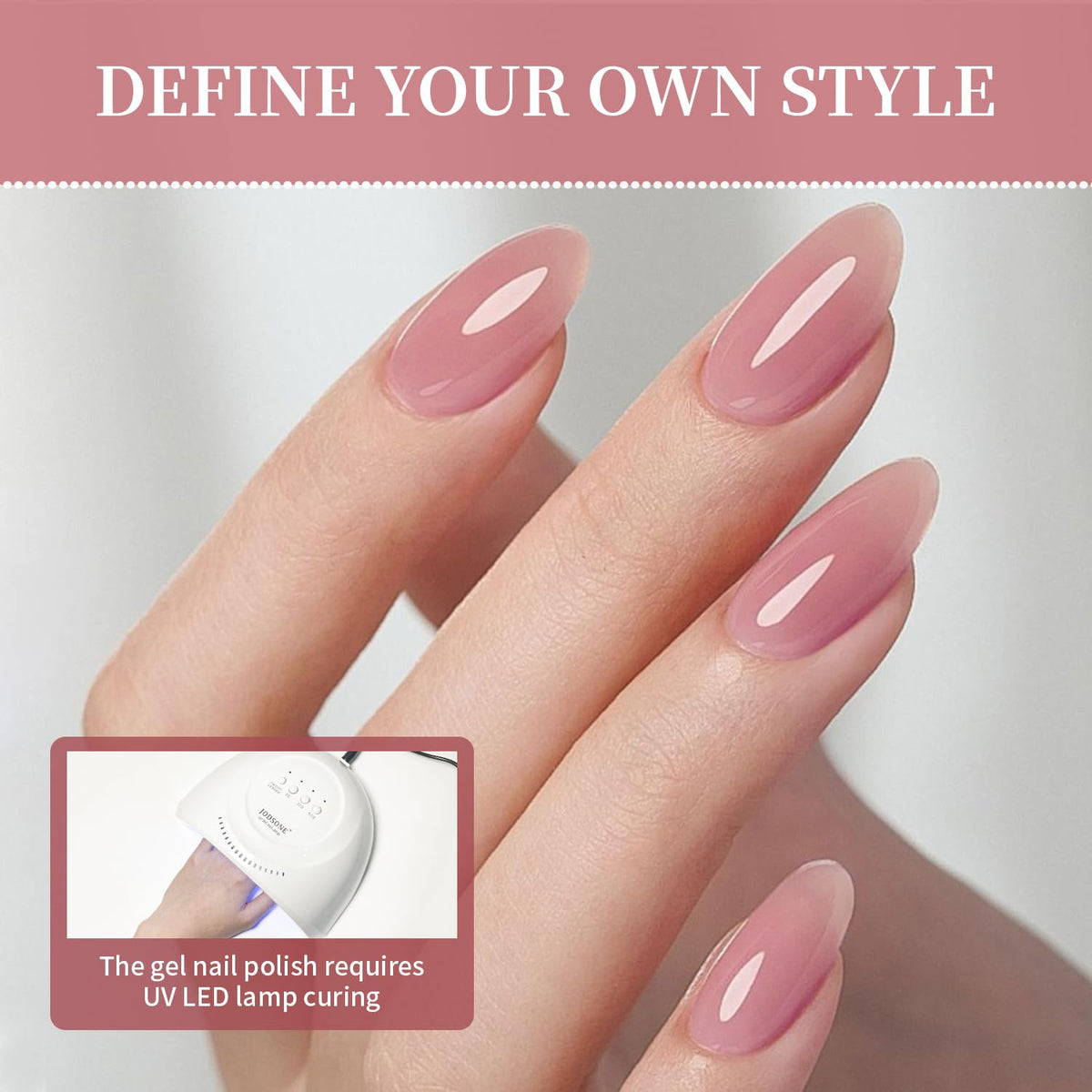 JODSONE 23PCS Gel Nail Polish Set 20 translucent Jelly Color Natural and Elegant Long Lasting