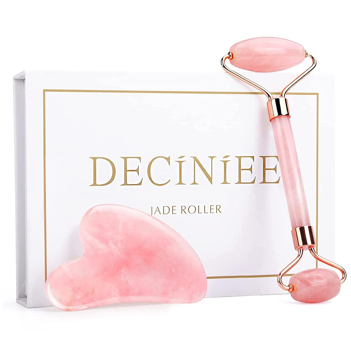 Gua Sha Face Roller Tools: Jade Roller Facial Tools for Skin Care - Facial Massager for Face, Eyes