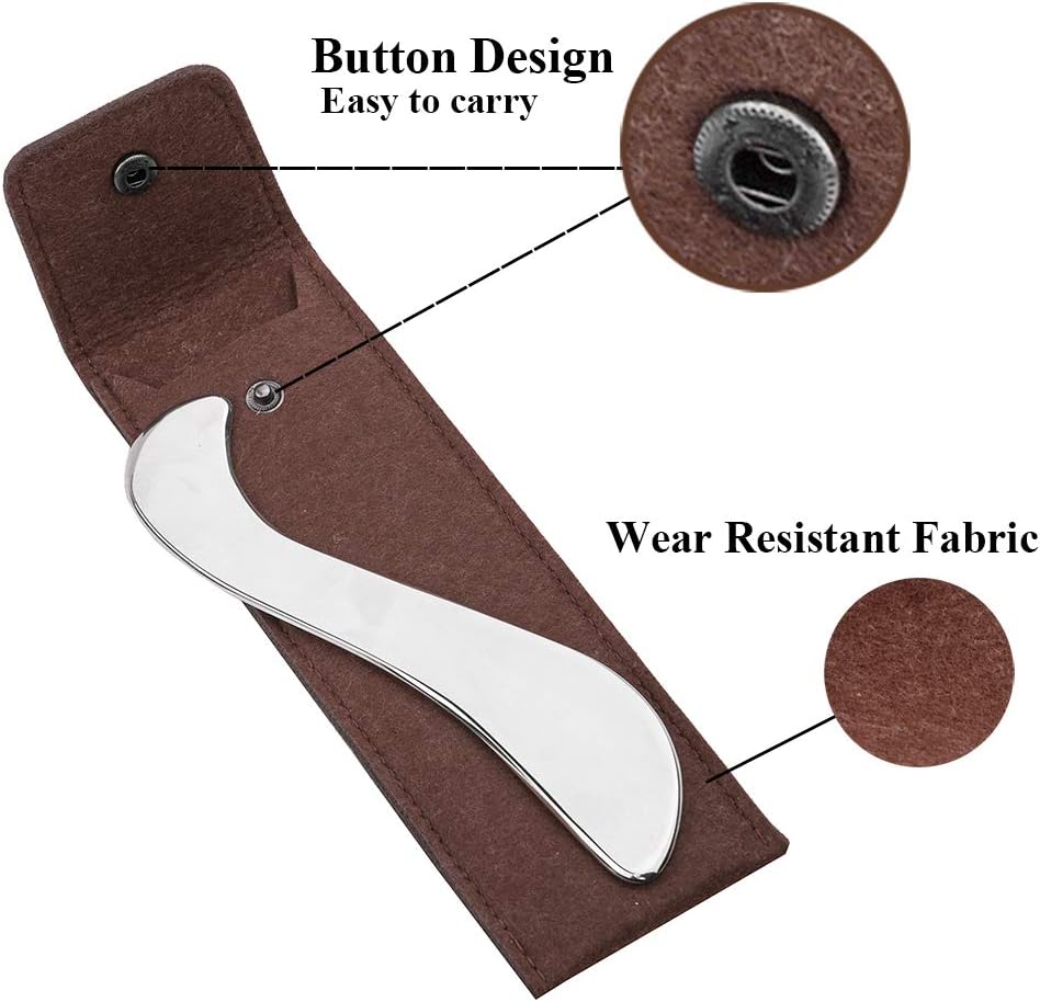 FeelFree Sport Stainless Steel Guasha Scraping Massage Tool-Muscle Scraper Tool for Soft Tissue