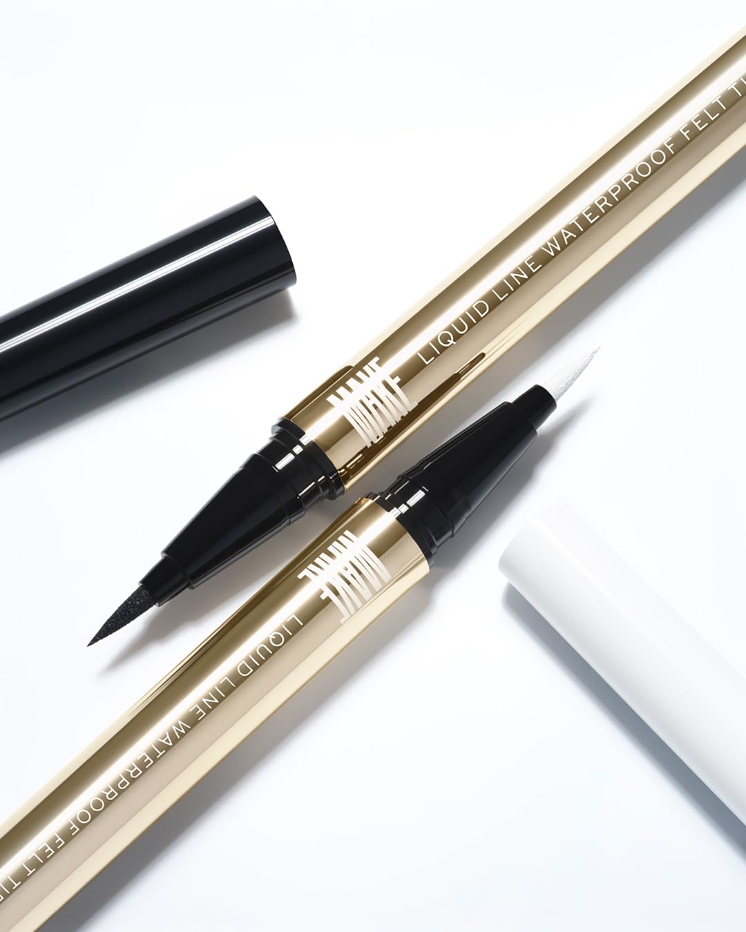 MAKE Beauty Liquid Line Waterproof Liquid Eyeliner Pen. Smudge-Proof Felt Tip for Precise