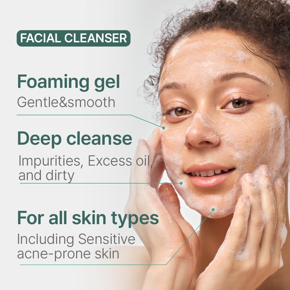 Illiyoon Gentle Deep Facial Cleanser | Low pH Gel-to-Foam Face Wash for Sensitive Skin, Hydrating