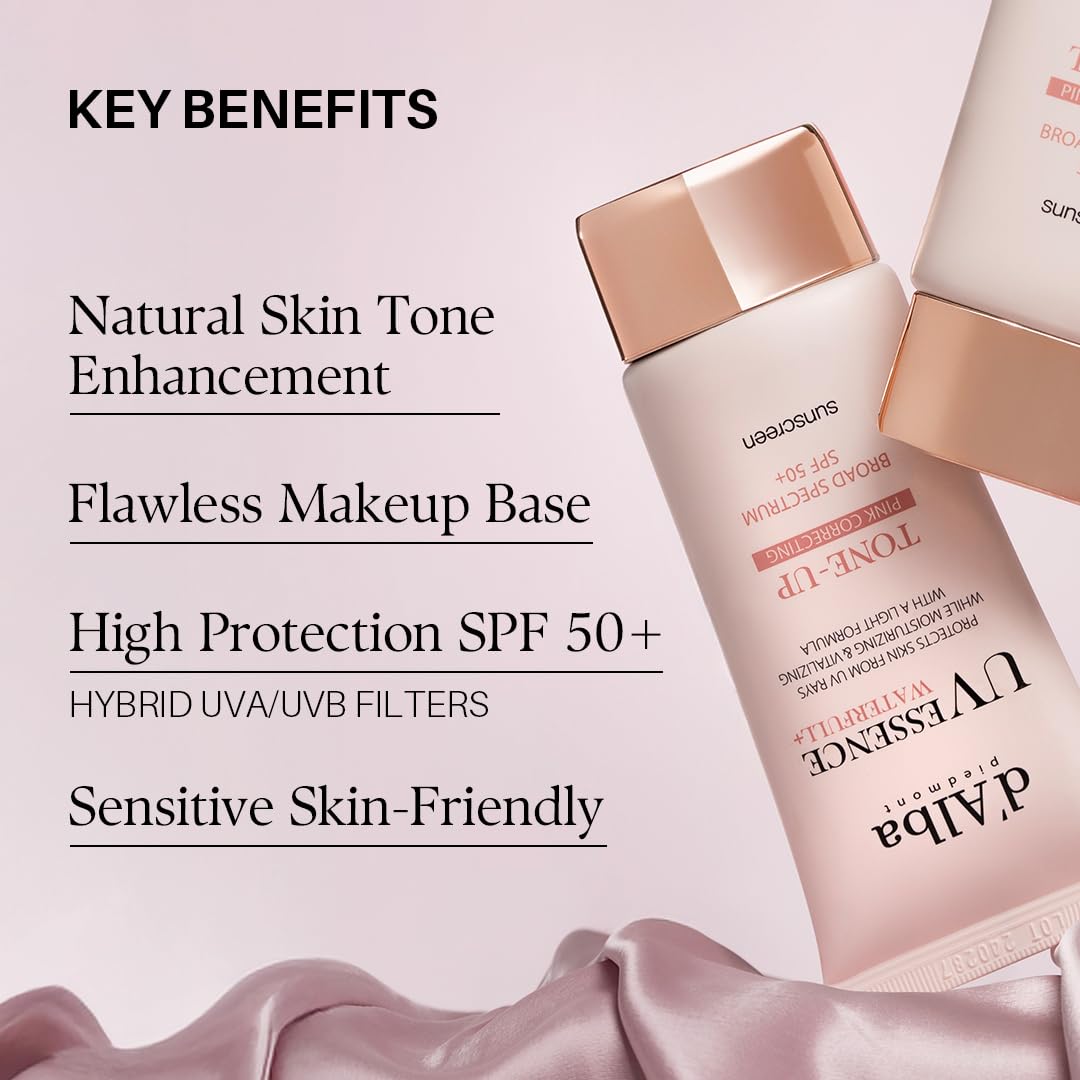 d'alba Piedmont Waterfull Tone-Up Sunscreen Serum BROAD SPECTRUM SPF 50 + Korean Sunscreen for