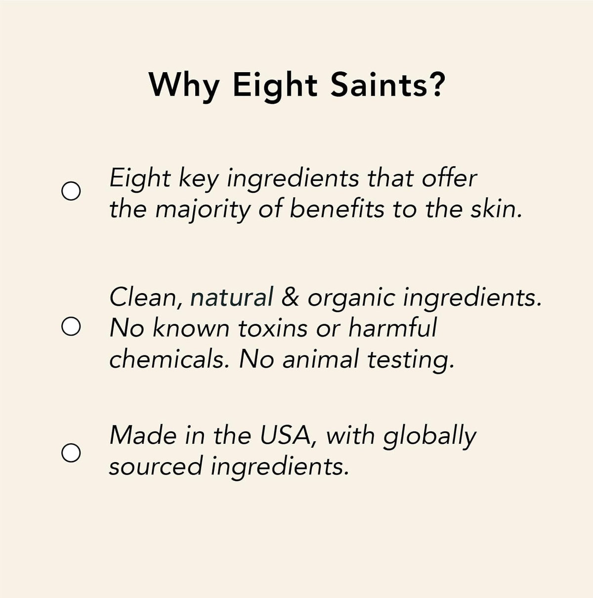 Eight Saints Retinol Facial Moisturizer Cream, For Firming Face, Neck & Eye Wrinkles and Lines
