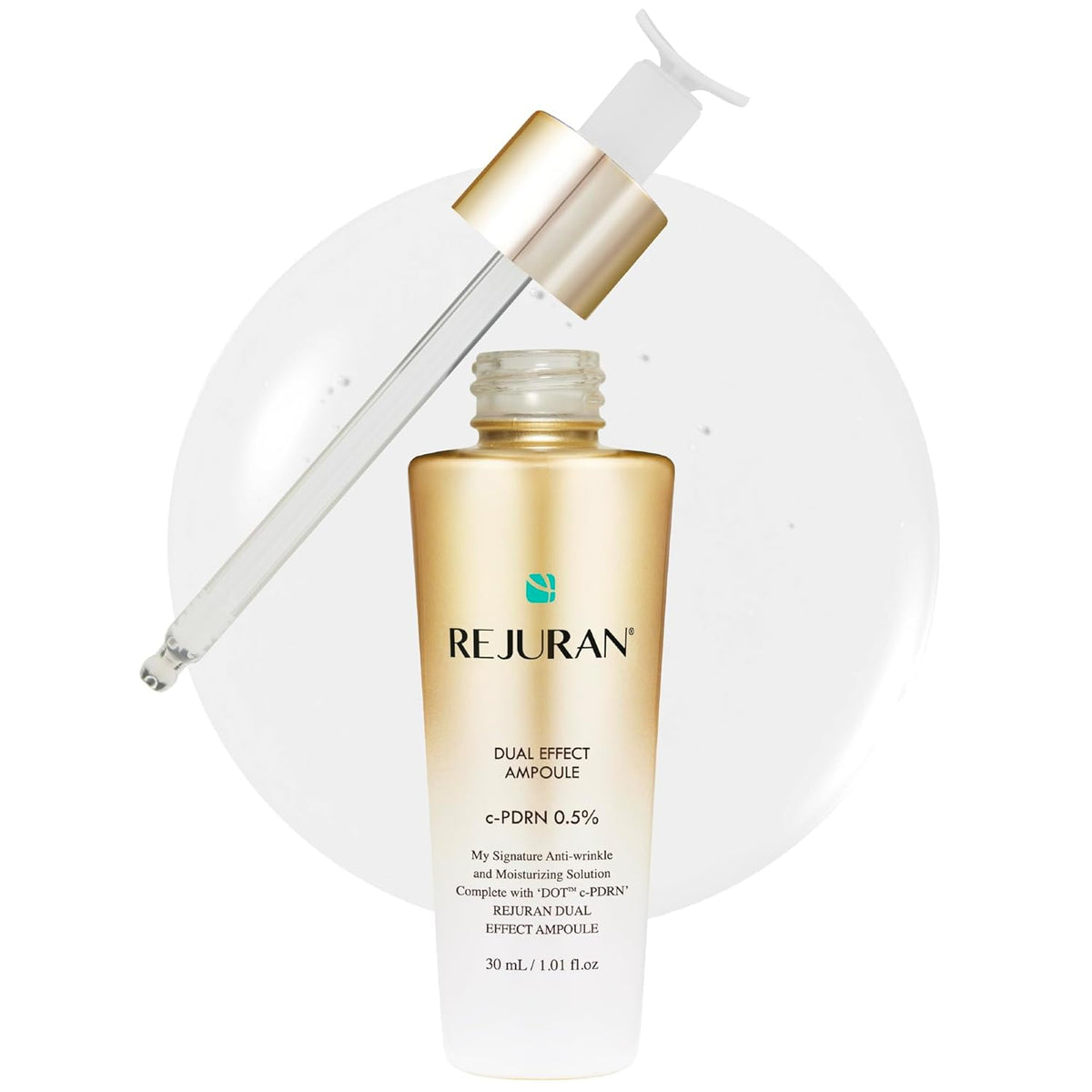 REJURAN® Dual Effect Ampoule, DOT DUAL c-PDRN® - Salmon DNA Face Serum for Deep Rejuvenation
