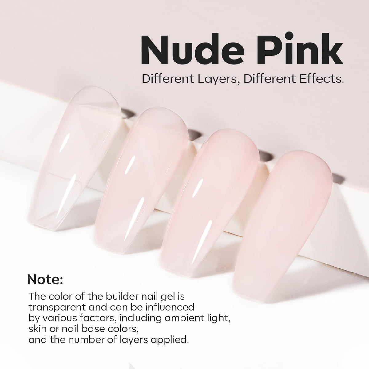 modelones Builder Nail Gel, 8-in-One Cover Nude Builder, LED Lamp Cured Thickening Apex Building