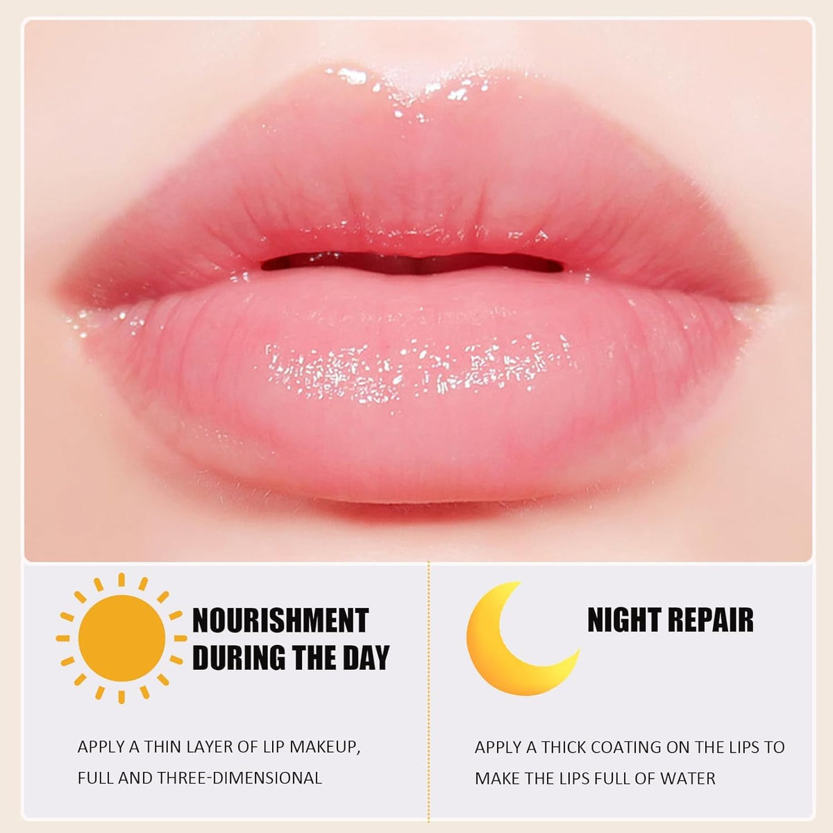 6 PCS Bee Lip Balm Lip Care,Fruit Extract &Vitamin E with Propolis Lip Sleeping Mask Honey