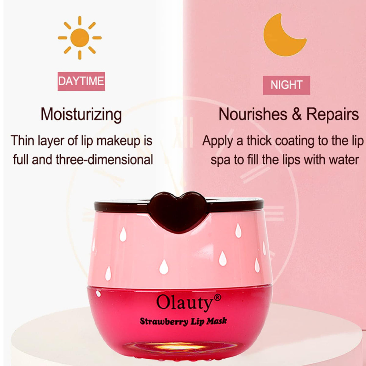 3 PCS Bee Lip Balm Lip Mask Honey Pot,Strawberry&Honey&Watermelon Lip Sleeping Mask,Hydrating