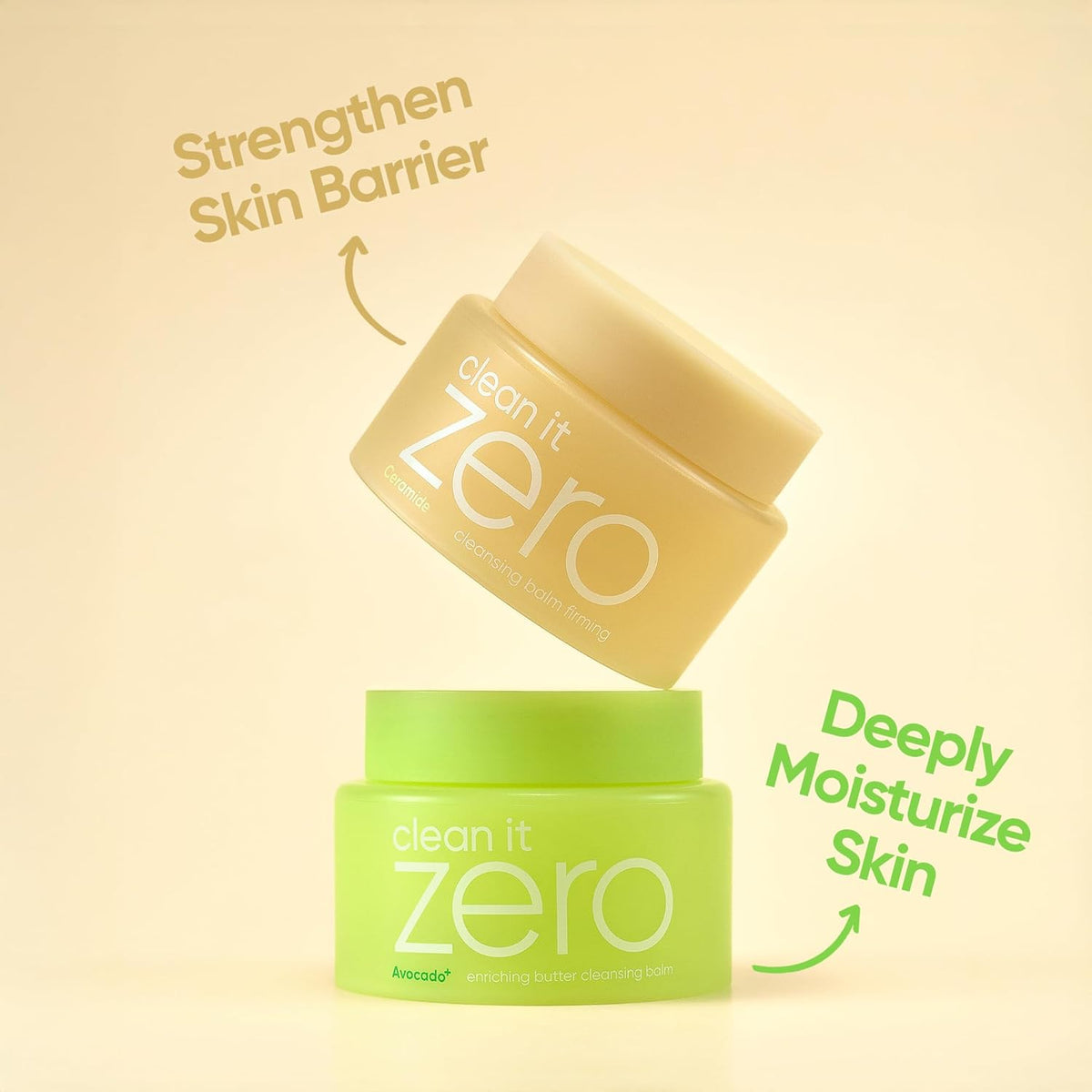 BANILA CO Clean it Zero Barrier Boosting Balm Duo | Enriching Butter & Firming Cleansing Balms for