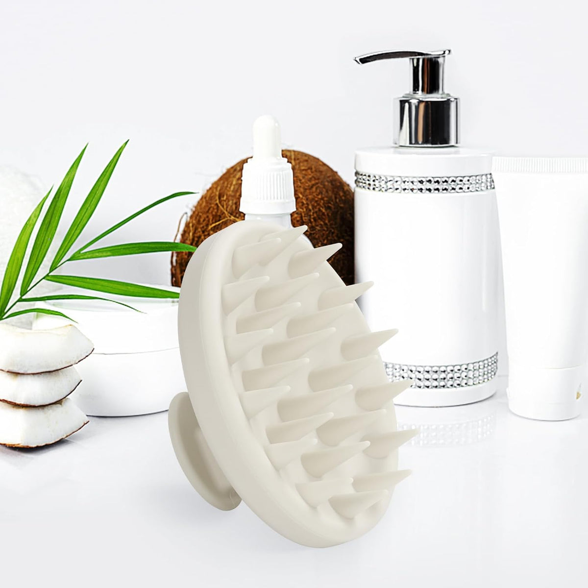 Silicone Scalp Massager, Scalp Scrubber for Hair Growth with Soft Bristles, Scalp Exfoliator Brush