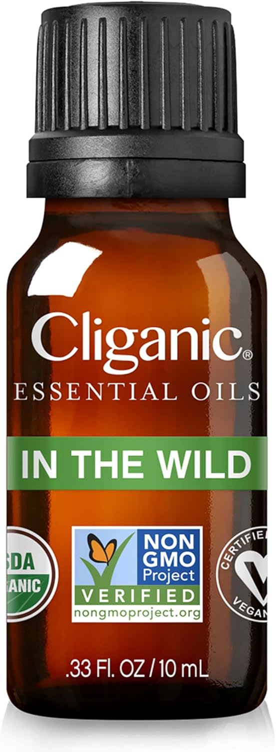 Cliganic in The Wild Essential Oil Blend - Organic, Natural Aromatherapy Oil for Diffuser Steam
