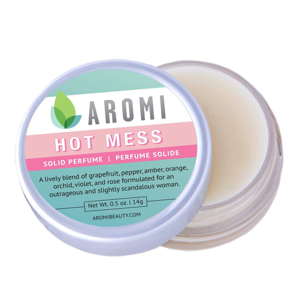 Aromi Hot Mess Solid Perfume | Fruity, Floral Fragrance, Vegan, Cruelty-free, Wax Scent, Travel