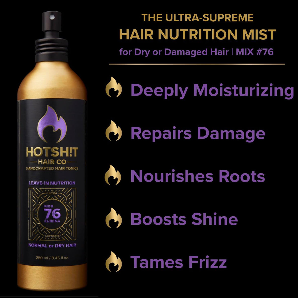 Mix #76 Hair & Scalp Nutrition for Dry & Damaged Hair – Deeply Moisturizing Natural Mist with