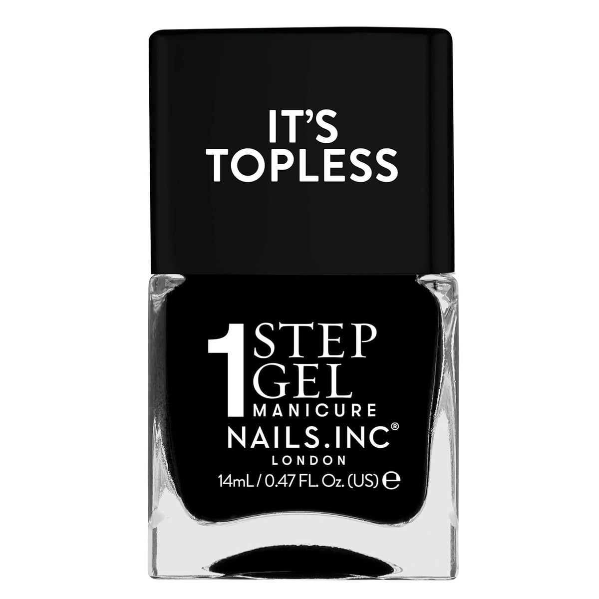Nails Inc It's Topless Gel-Like Nail Polish, 4-in-1 Base Coat, Treatment, Color & Top Coat, Long