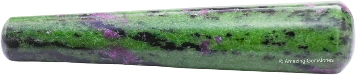 Amazing Gemstone Ruby Zoisite Crystal Wand Massage Stick - Pelvic Wand Gua Sha for Adults