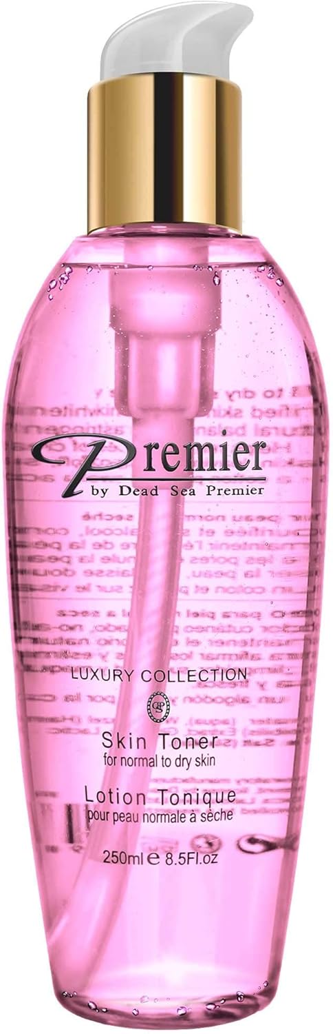 Premier Dead Sea Skin Toner Normal to Oily Skin, pH 5.5 Balancing, Alcoholic Cleanser That is mild