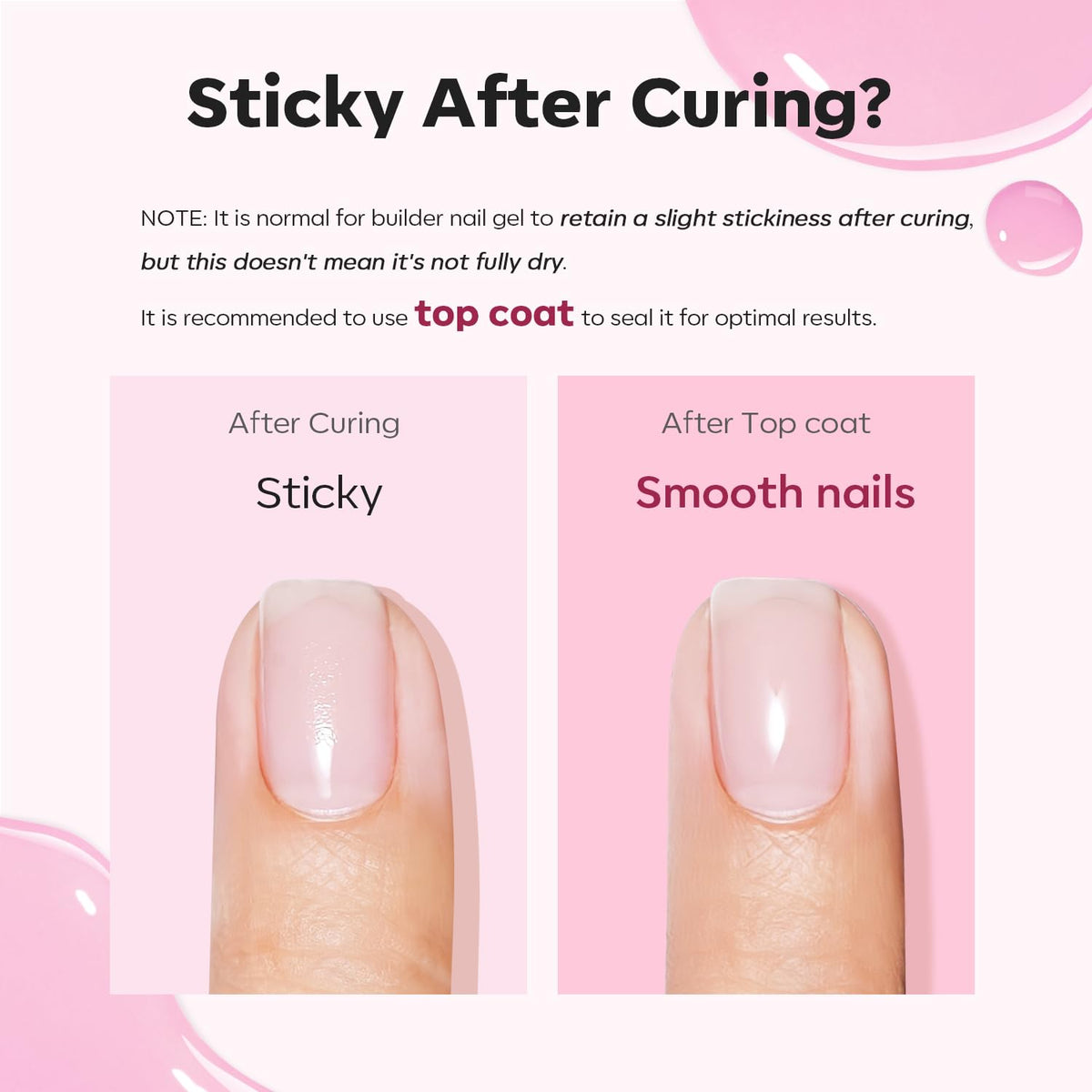 modelones Builder Nail Gel, 8-in-One Baby Pink Builder, Pastel Pink Rubber Base Gel Polish, LED