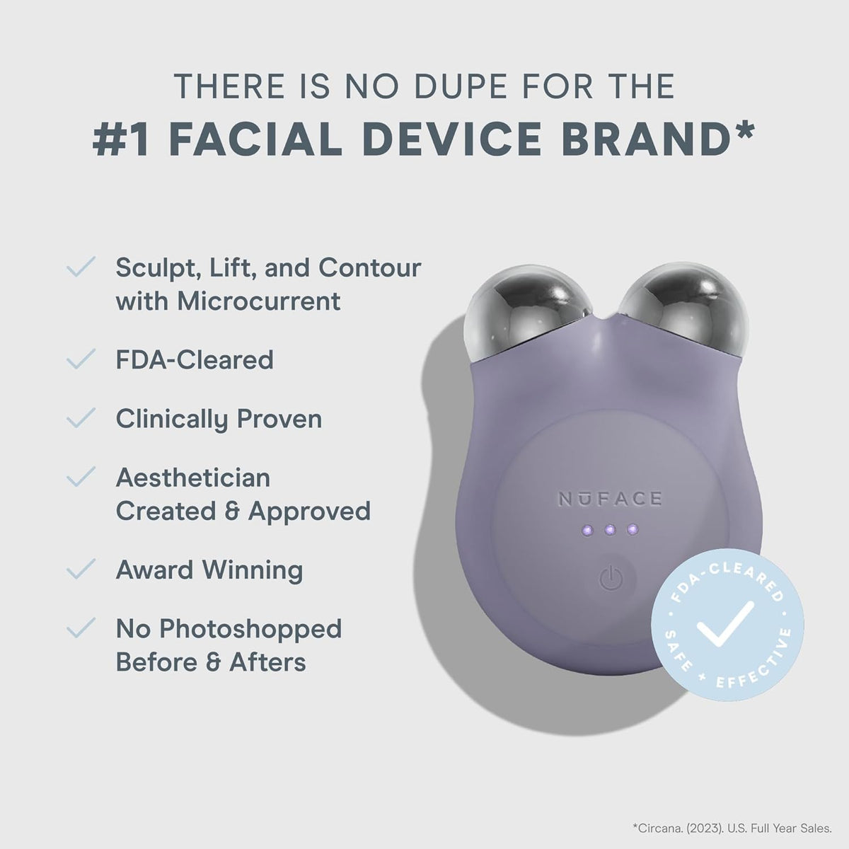NuFACE MINI+ Microcurrent Facial Device Kit - FDA Cleared Face Sculpting & Skin Tightening Device