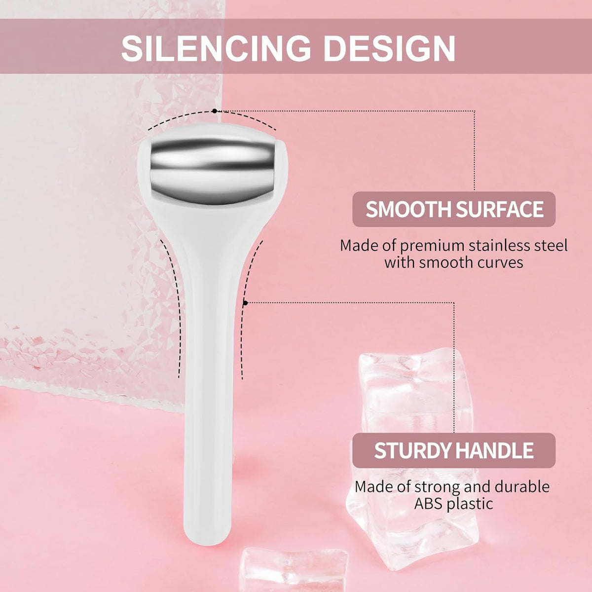 MAANGE Ice Roller For Face & Eye Roller for Puffiness,Stainless Steel Facial Roller Ice Face Roller
