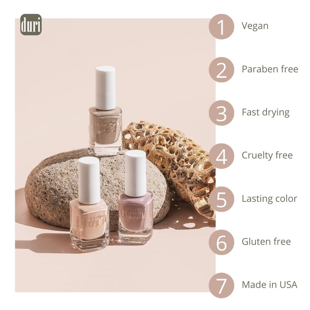 duri Nail Polish, 178 All that Glitters, Festive and Stylish Gold Glitter, Semi-Sheer Coverage