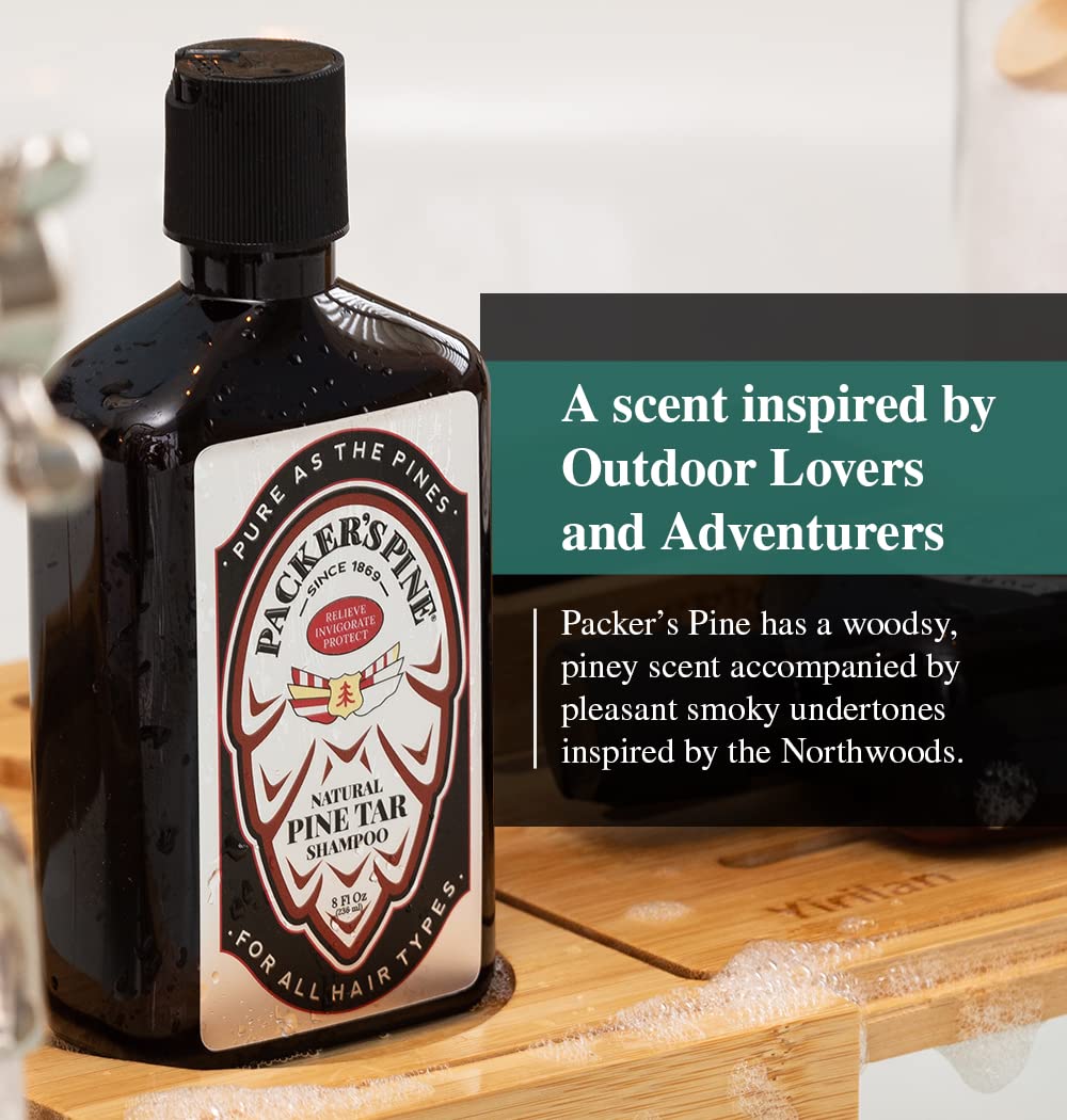 Packer's Pine Tar Shampoo | Natural Pine Tar and Pine Oils Shampoo | Paraben, Sulfate, and