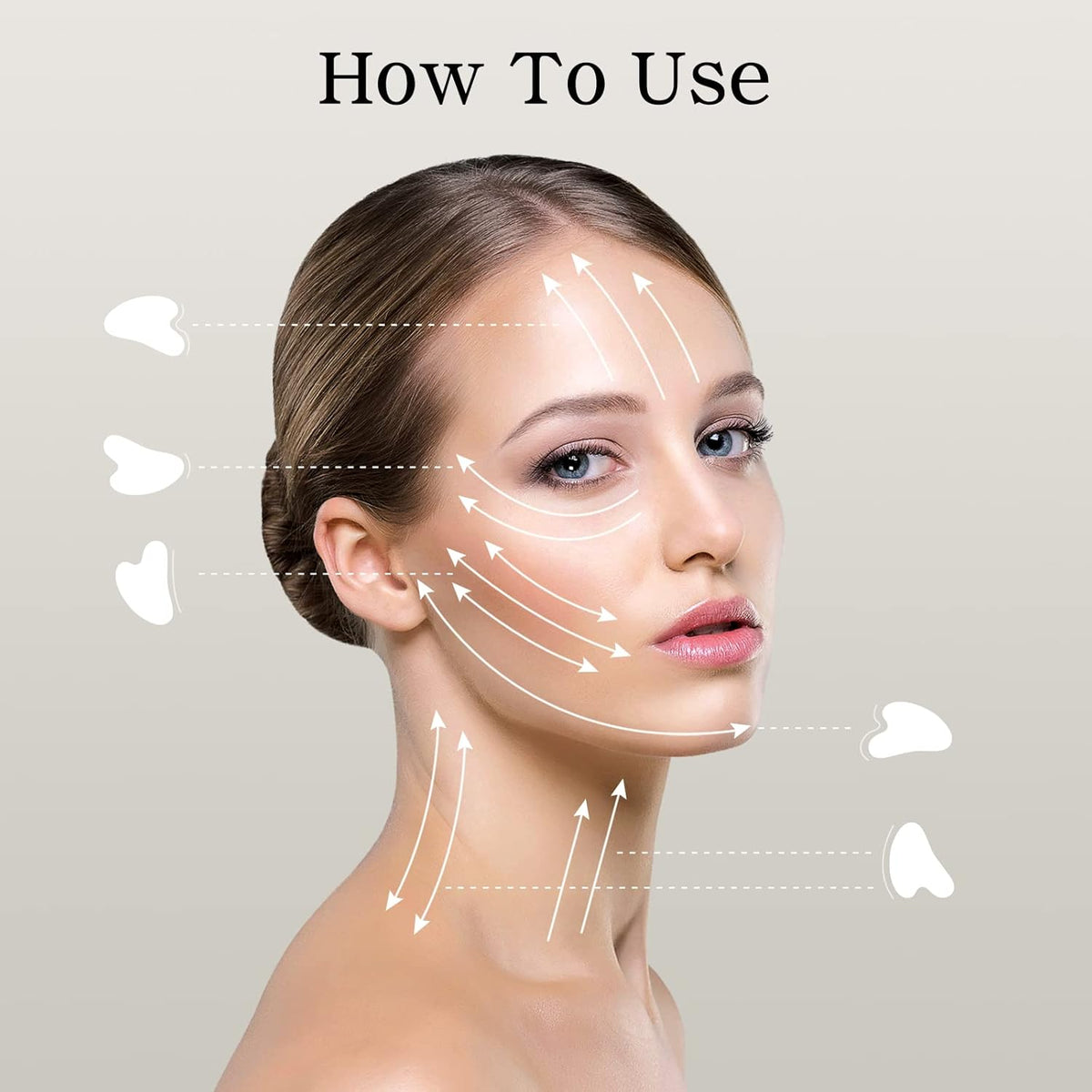 Gua Sha Facial Tools Guasha Tool Gua Sha Jade Stone Manual Massage Sticks for Jawline Sculpting and