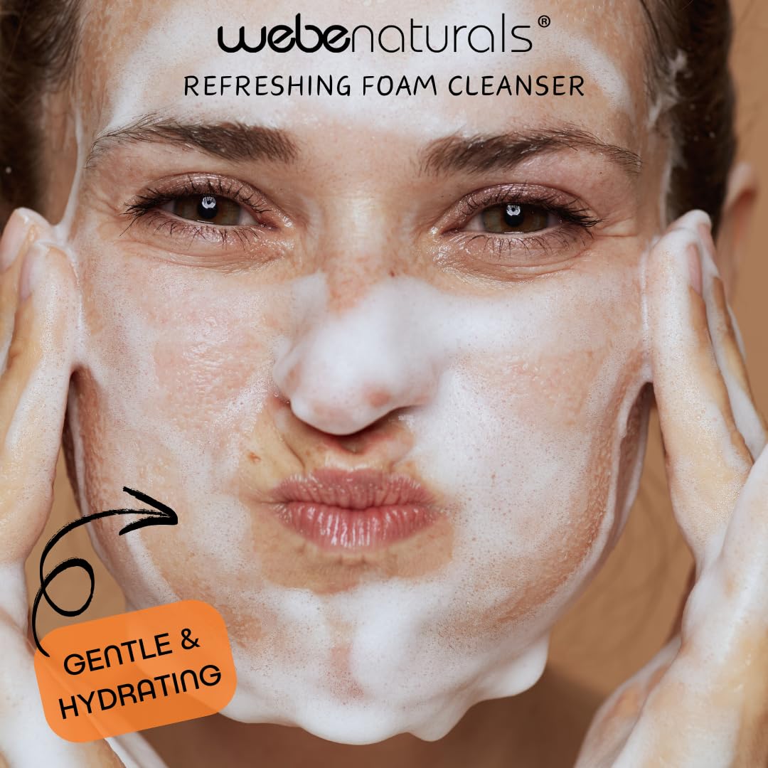 WEBE Refreshing Gentle Foam Cleanser | Snail Mucin, Hyaluronic Acid, N-Acetyl Glucosamine |
