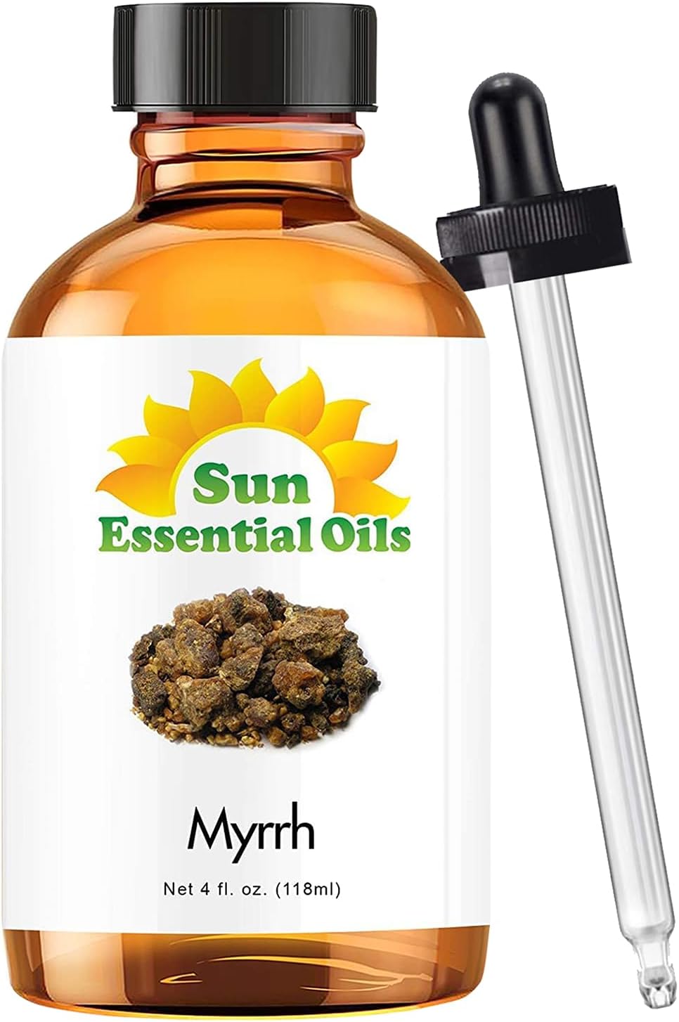 Sun Essential Oils - 4 oz Myhrr Essential Oil for Diffuser, Skin, Face, Hair & Aromatherapy