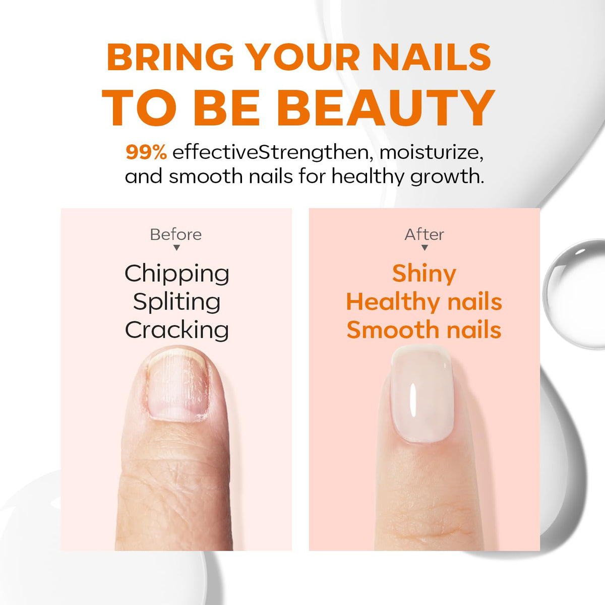 modelones Nail Strengthener, Milky White Nail Polish Natural Nail Concealer Foundation Air Dry Nail