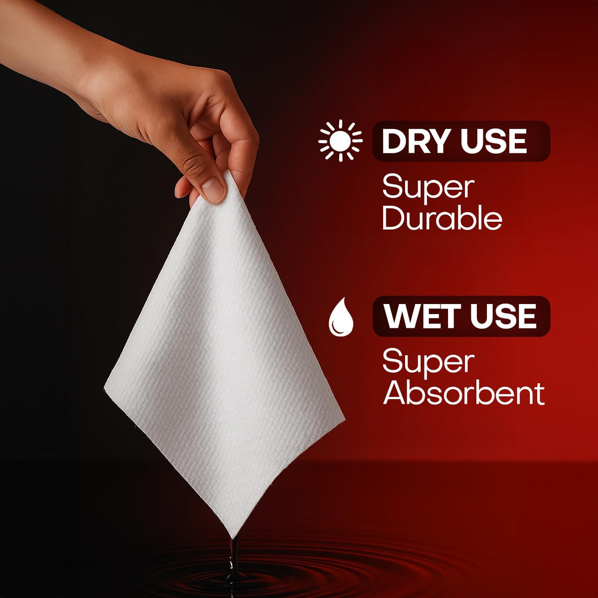 Face Towels | XL 8x8 Ultra Soft & Extra Thick Facial Wipes | Disposable Face Towelettes for