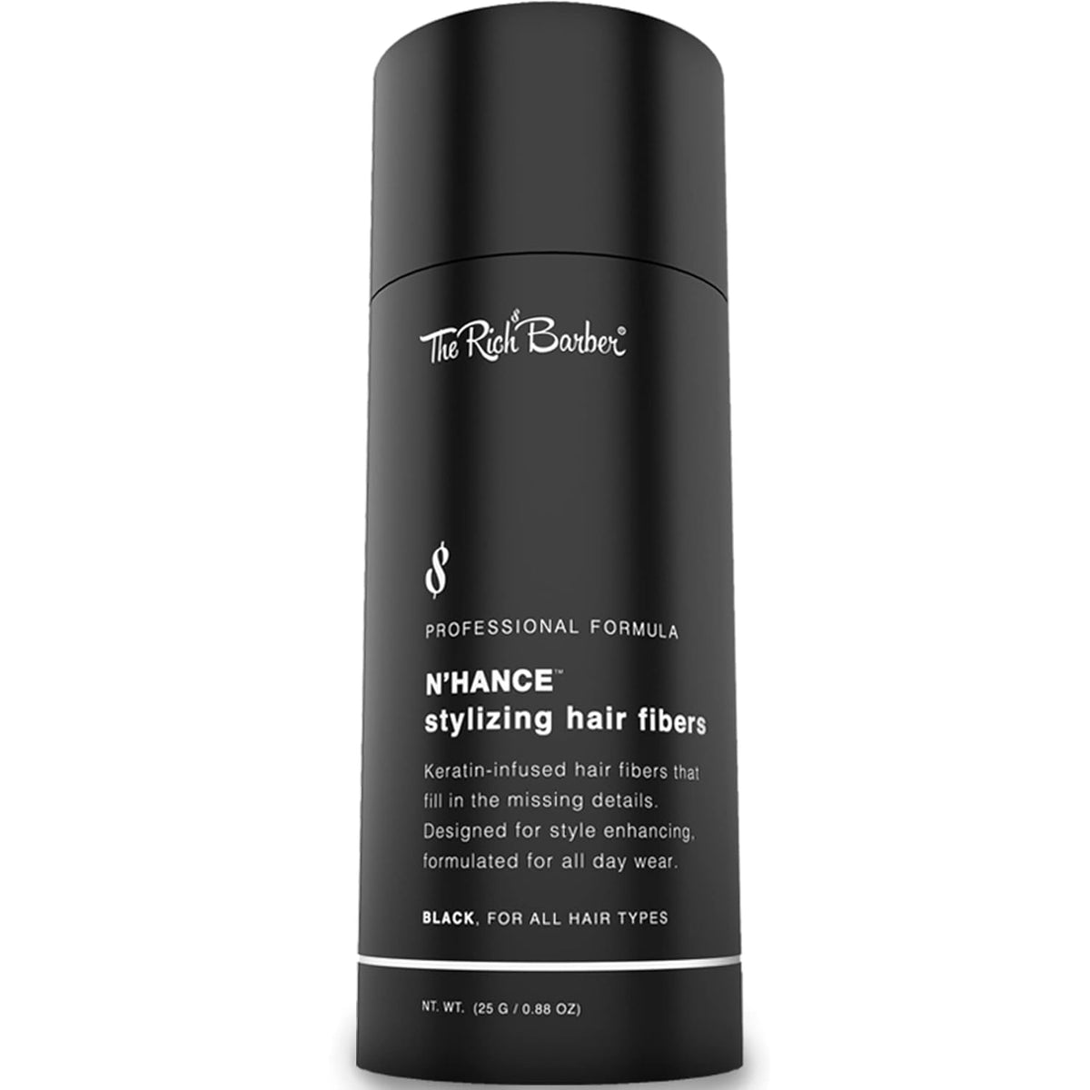 The Rich Barber N’Hance Hair Building Fibers, 3 Month Supply - Barber Hair Thickening Fibers, 25