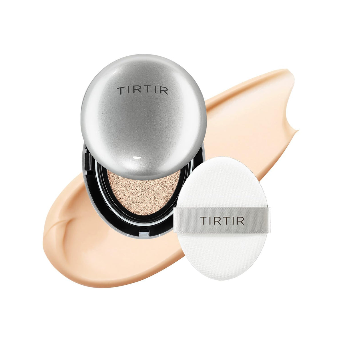 [*Mini Size*] TIRTIR Aura Glow Silver Cushion | Korean Cushion Foundation, (#15C Fair Porcelain
