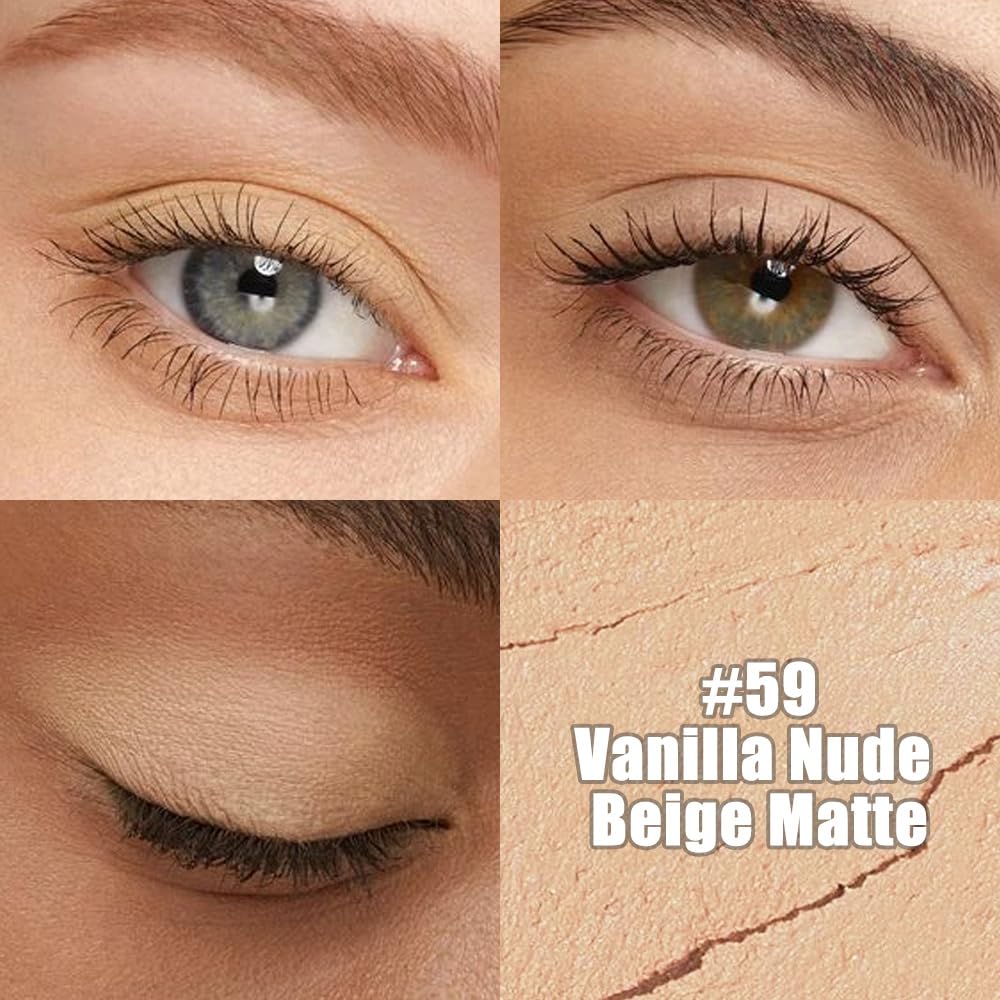 Kaely Cream Eye Shadow Sticks, Vanilla Nude Beige Matte Eyeliner Pencil Eyeshadow Palette Makeup