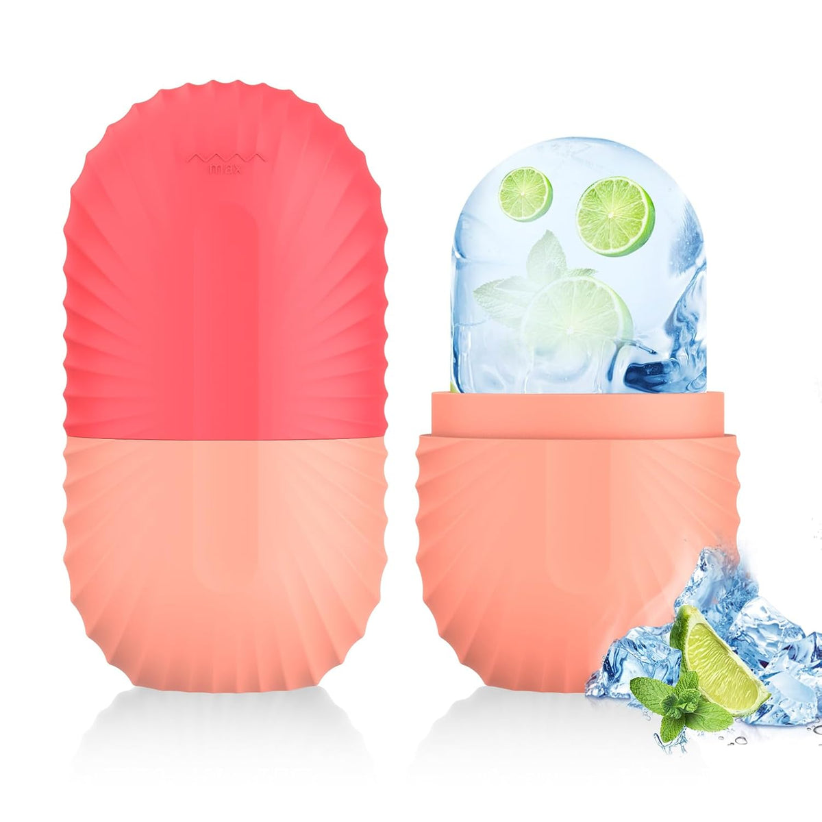 Ice Roller for Face and Eye, Silicone Ice Facial Roller Ice Holder, Face Ice Mold Skin Care, Face