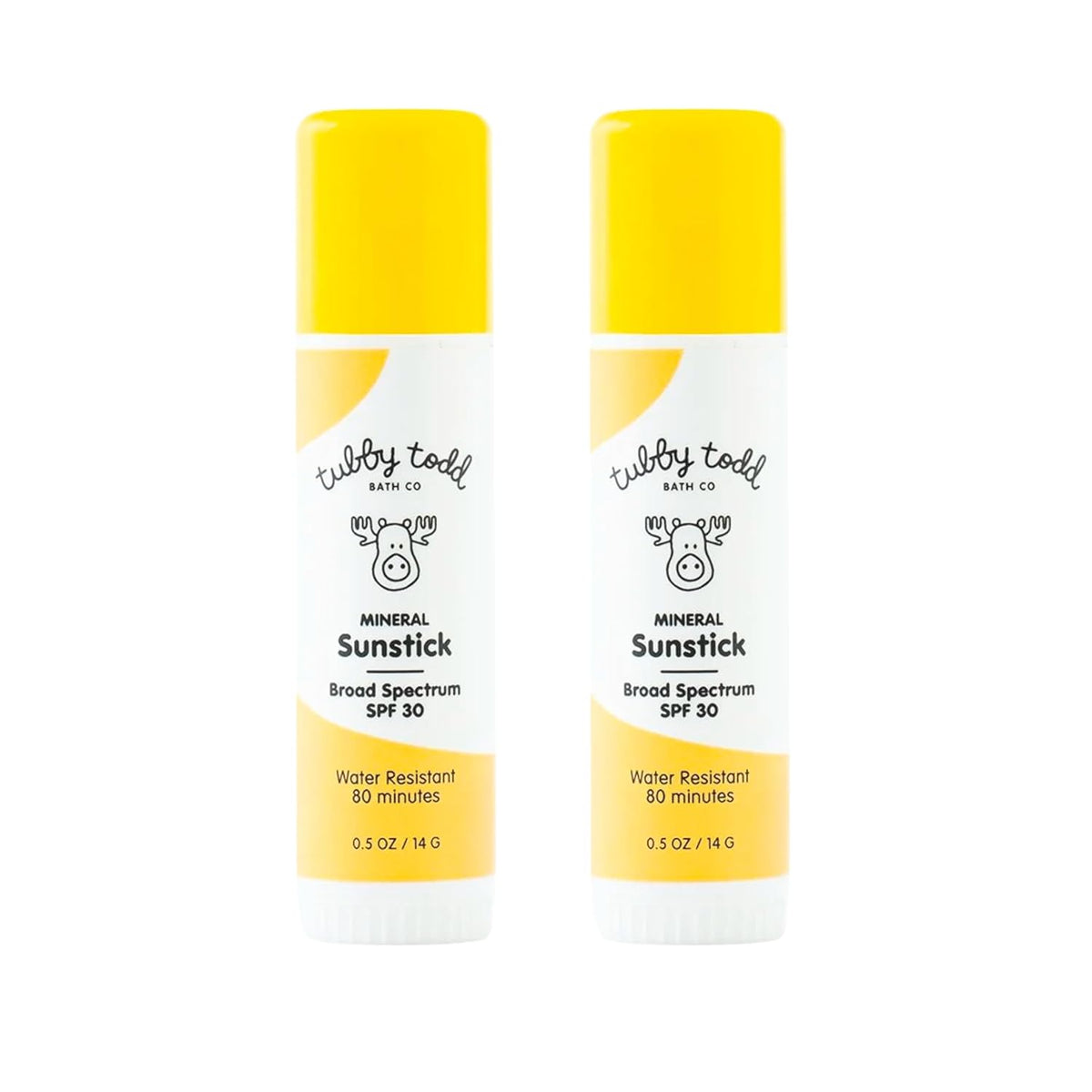 TUBBY TODD Mineral Sunstick - Broad Spectrum SPF 30 Sunscreen for Kids - Water-Resistant Stick