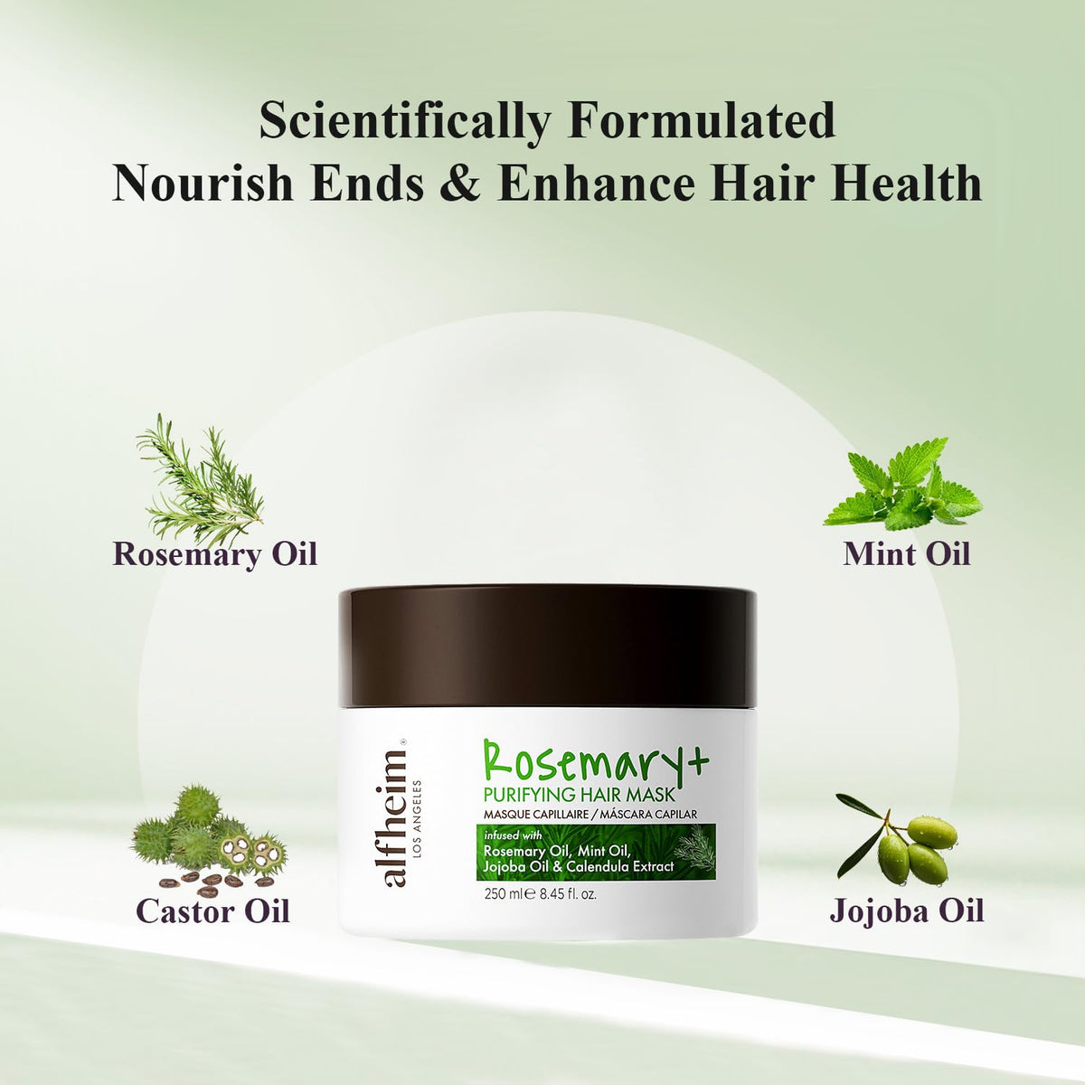 ALFHEIM Rosemary+ Purifying Hair Mask | Deep Moisturizing & Scalp Balancing Treatment | Infused